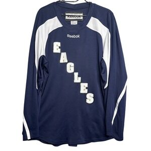 Vintage Reebok Eagles Football‎  Jersey Shirt L Navy Blue NFL